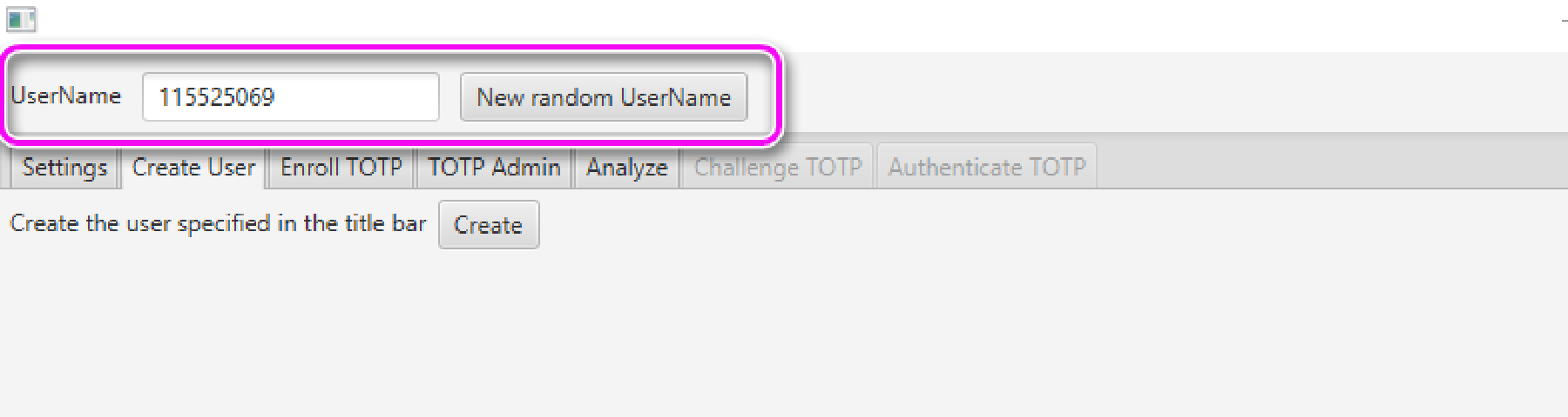 Set or generate FMoP username.